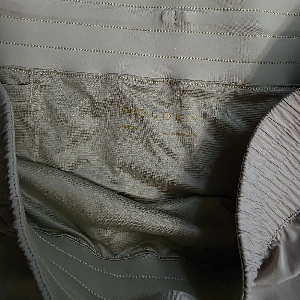 Women's Beige Athletic Shorts - Picture 3 of 3
